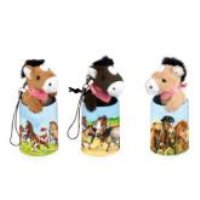 Horse Gift MINI PLUSH HORSE CHARM IN PRESENTATION TIN